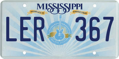 MS license plate LER367