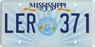MS license plate LER371