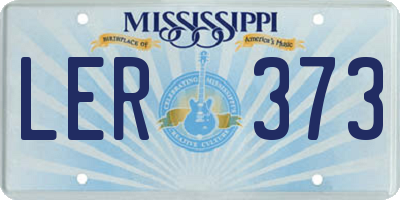 MS license plate LER373