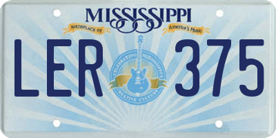 MS license plate LER375