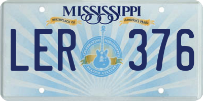 MS license plate LER376