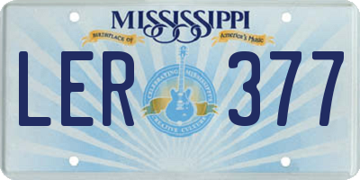 MS license plate LER377