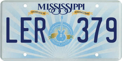 MS license plate LER379