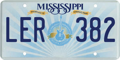 MS license plate LER382