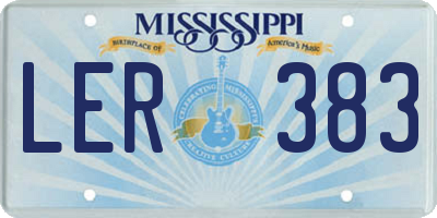 MS license plate LER383