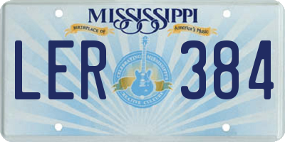 MS license plate LER384