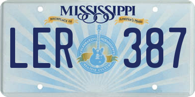 MS license plate LER387