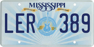 MS license plate LER389