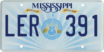 MS license plate LER391