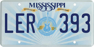 MS license plate LER393