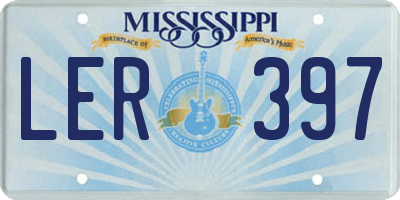 MS license plate LER397