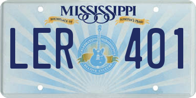 MS license plate LER401