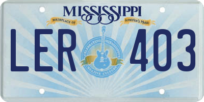 MS license plate LER403