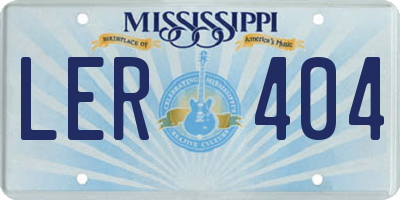 MS license plate LER404