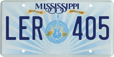 MS license plate LER405