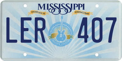 MS license plate LER407