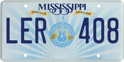 MS license plate LER408