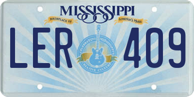 MS license plate LER409