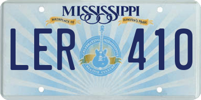 MS license plate LER410