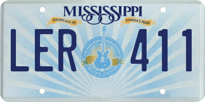 MS license plate LER411