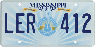 MS license plate LER412