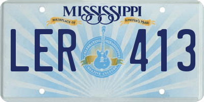 MS license plate LER413