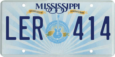 MS license plate LER414