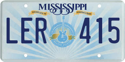 MS license plate LER415