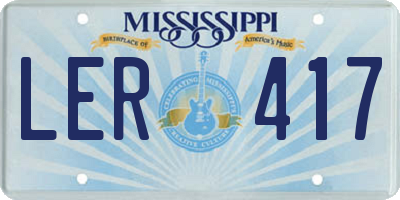 MS license plate LER417