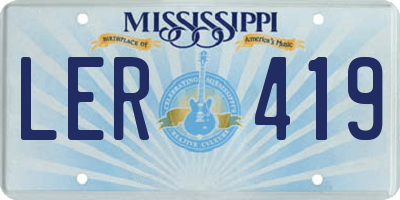 MS license plate LER419