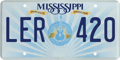 MS license plate LER420