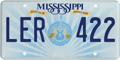 MS license plate LER422