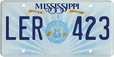 MS license plate LER423