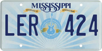 MS license plate LER424
