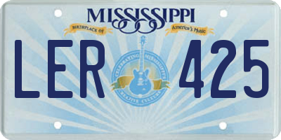 MS license plate LER425