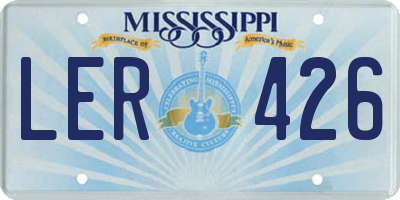 MS license plate LER426