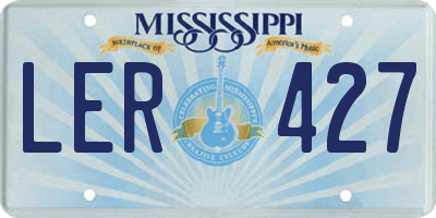 MS license plate LER427