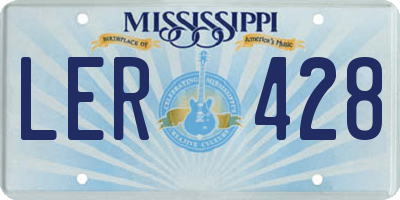MS license plate LER428