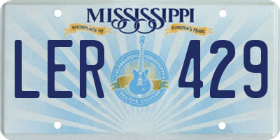 MS license plate LER429