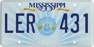 MS license plate LER431