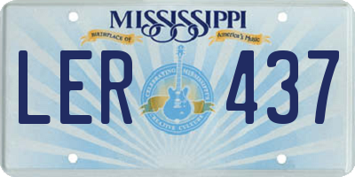 MS license plate LER437