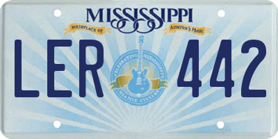 MS license plate LER442