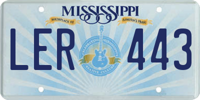 MS license plate LER443