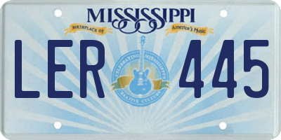 MS license plate LER445