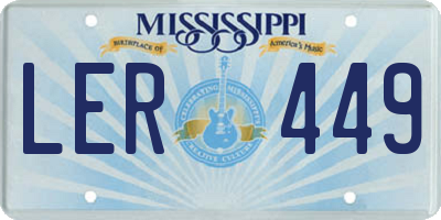 MS license plate LER449