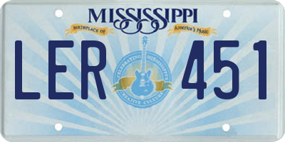 MS license plate LER451