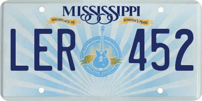 MS license plate LER452