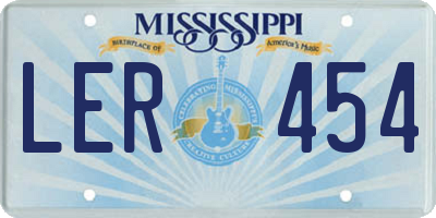 MS license plate LER454
