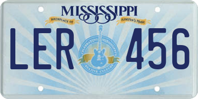 MS license plate LER456