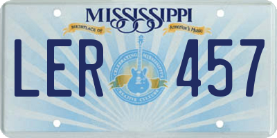 MS license plate LER457